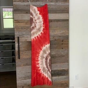 Strapless maxi knit dress.